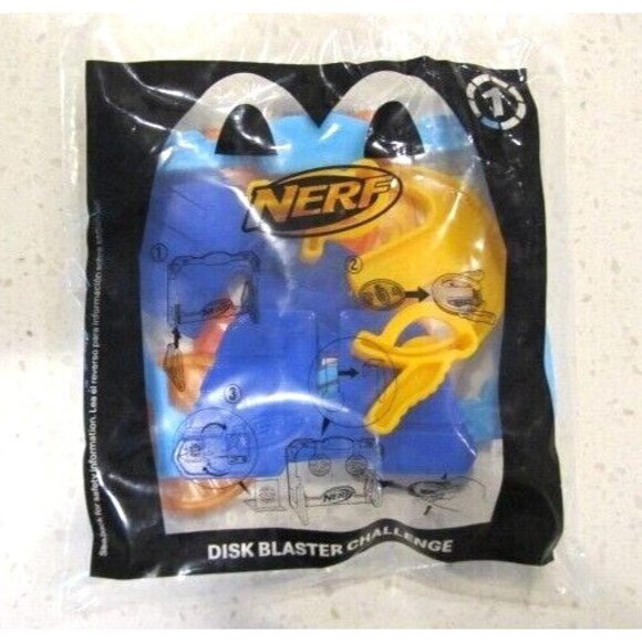 New!  McDonald's for Nerf #1 Disk Blaster Challenge Happy Meal Toy 2023 - Picture 1 of 2